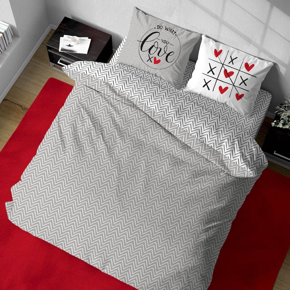 Completo Lenzuola Tetris Love matrimoniale