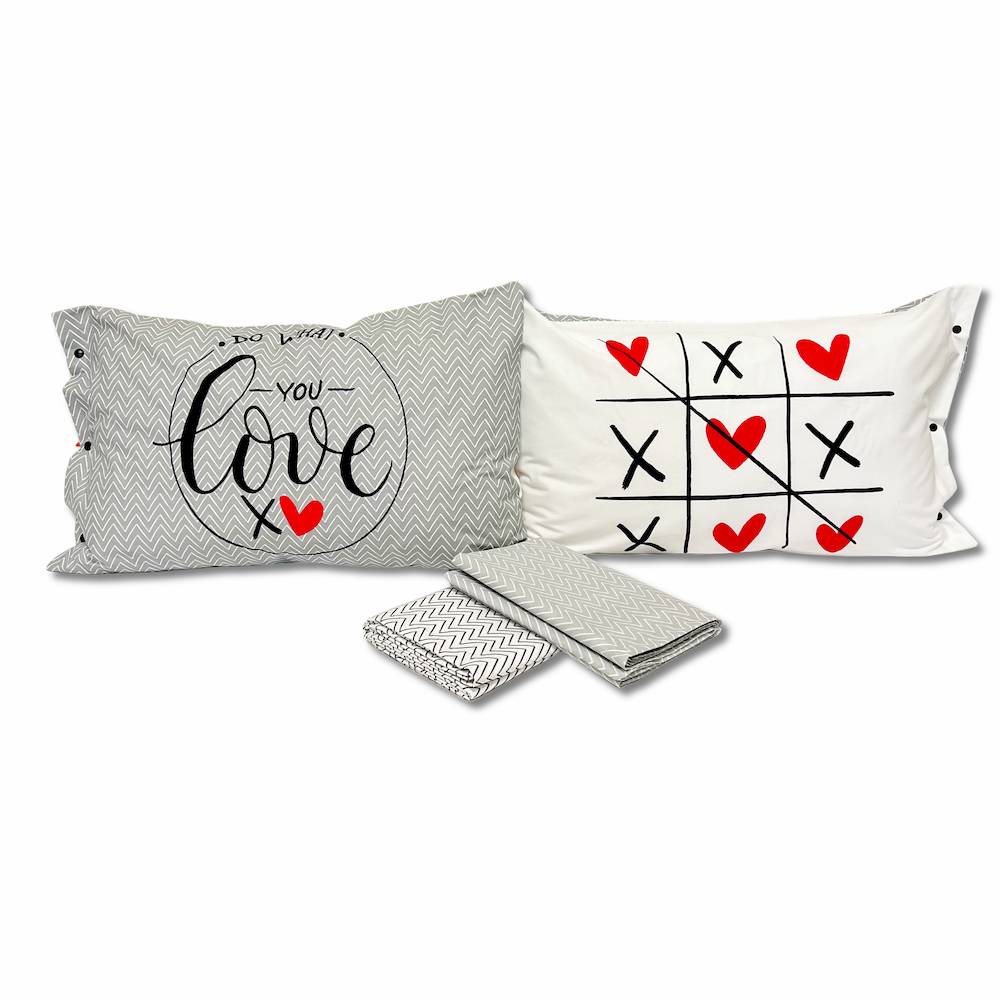 Completo Lenzuola Tetris Love matrimoniale