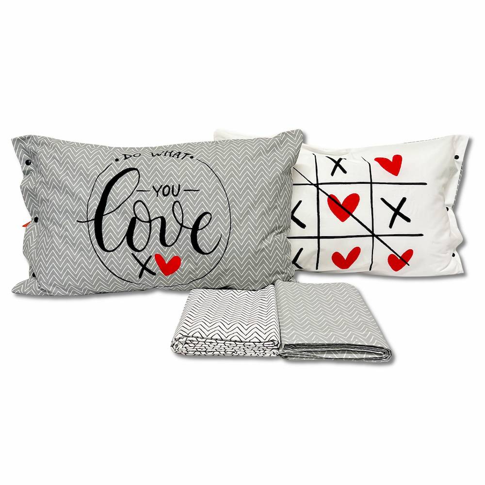Completo Lenzuola Tetris Love matrimoniale