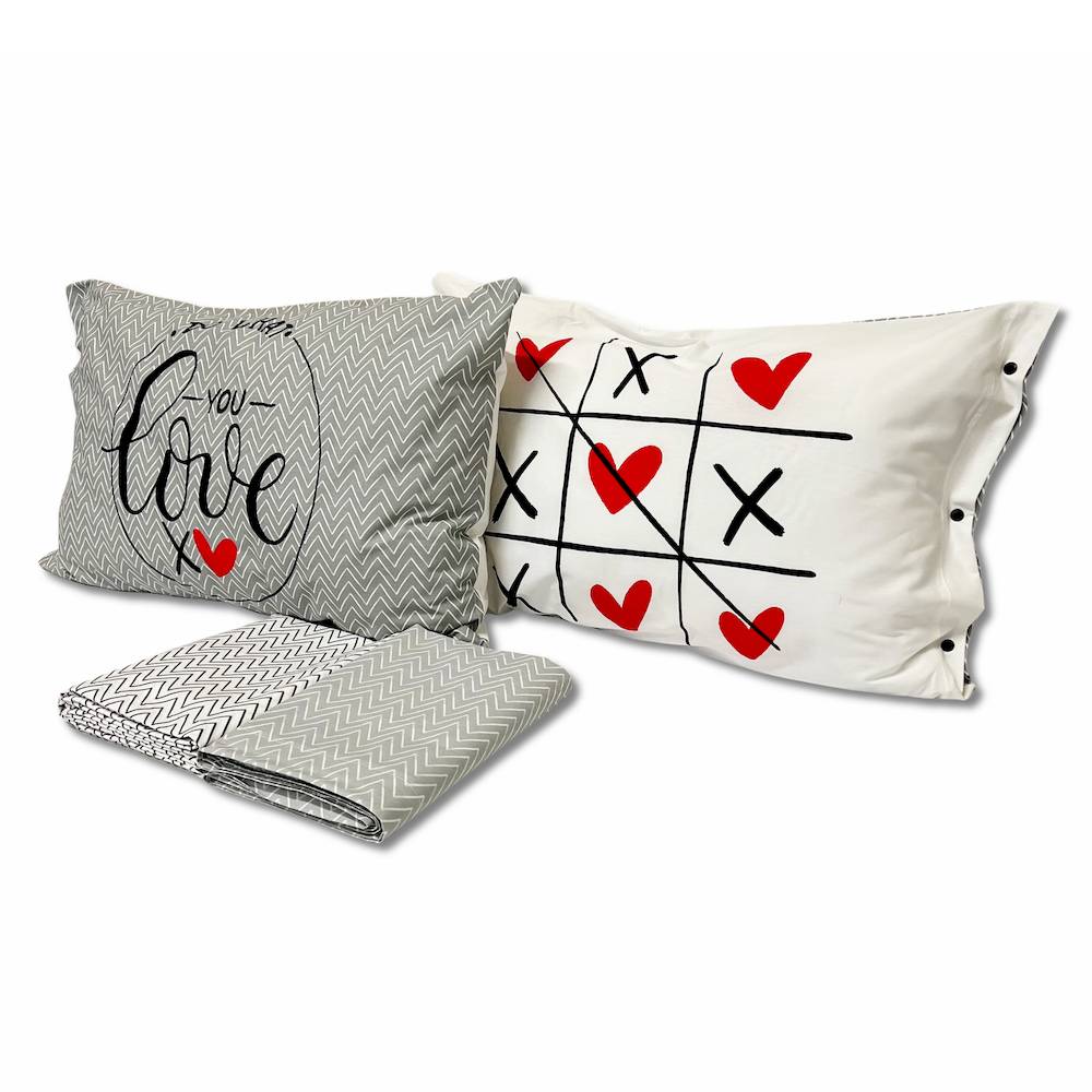 Completo Lenzuola Tetris Love matrimoniale