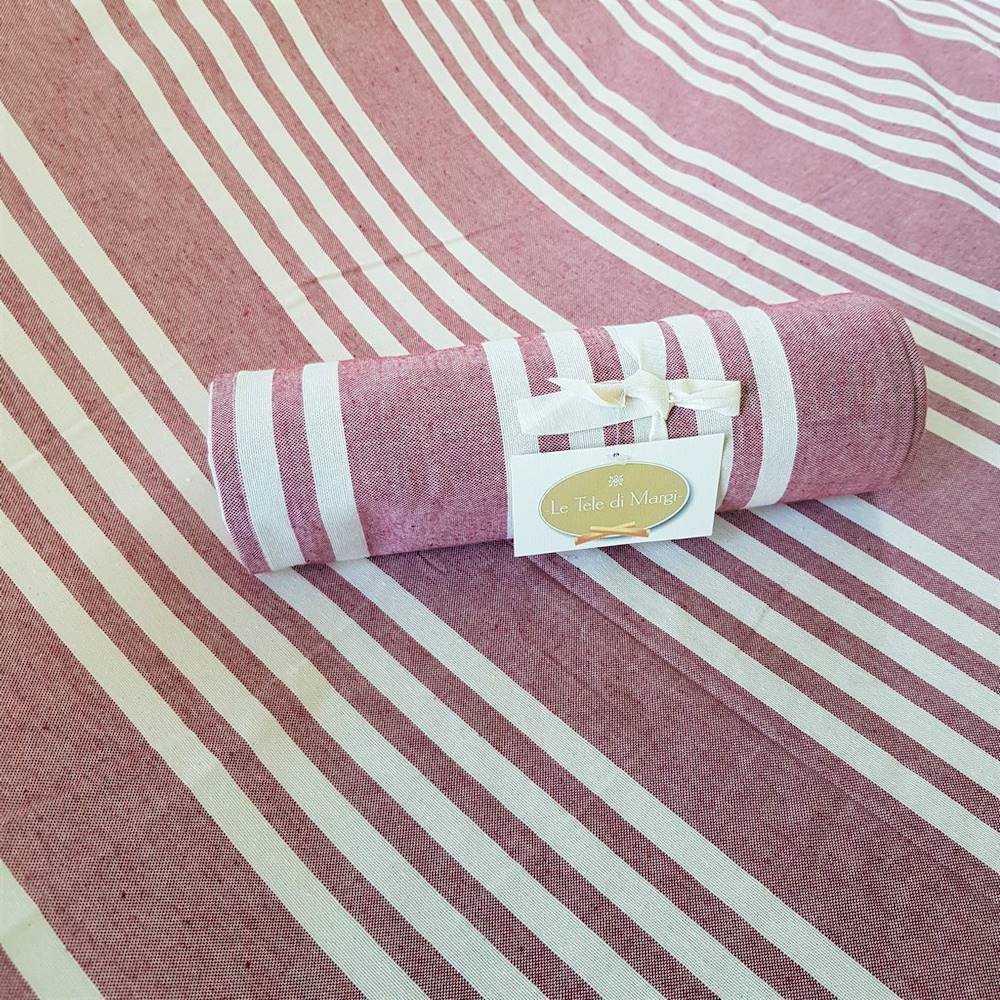 Telo copridivano copritutto Quattro righe bordeaux 280 x 450