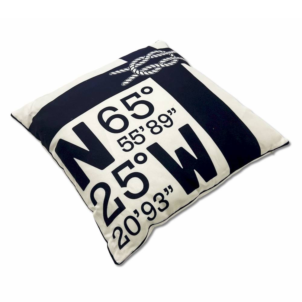 Cuscino imbottito Mare Coordinate geografiche 40 x 40