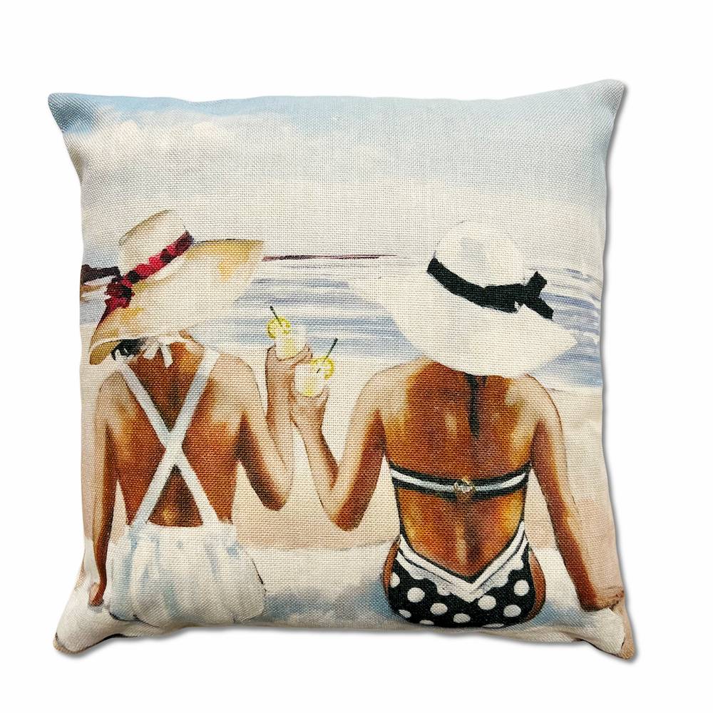 Federa cuscino 45 x 45 Stampa digitale relax brindisi in spiaggia