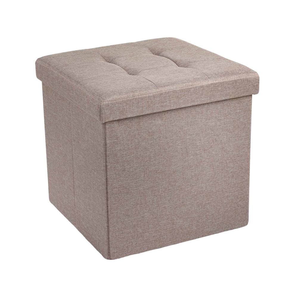Pouf contenitore Linen Caffelatte