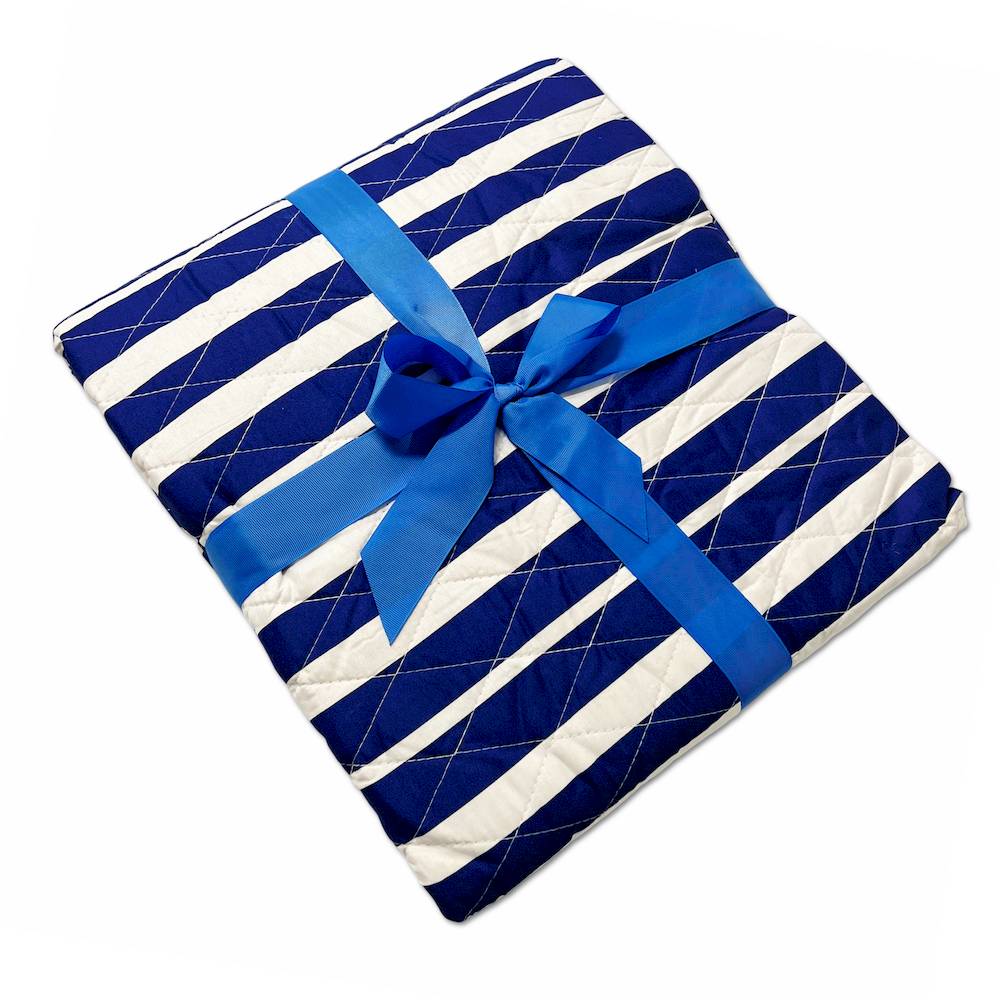 Boutis copriletto Ring blu matrimoniale