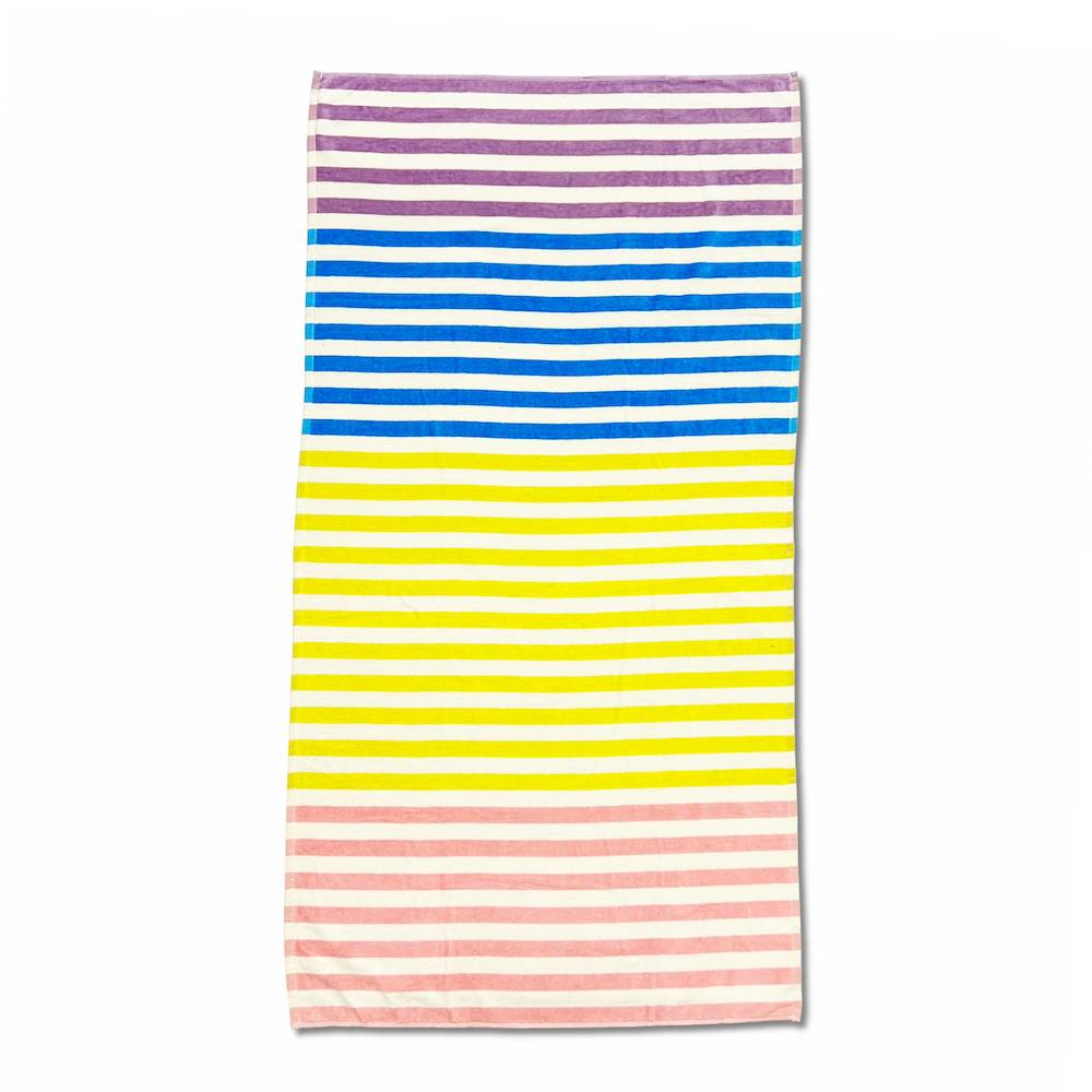 Telo mare spugna Jerba righe multicolor 90 x 170 Personalizzato