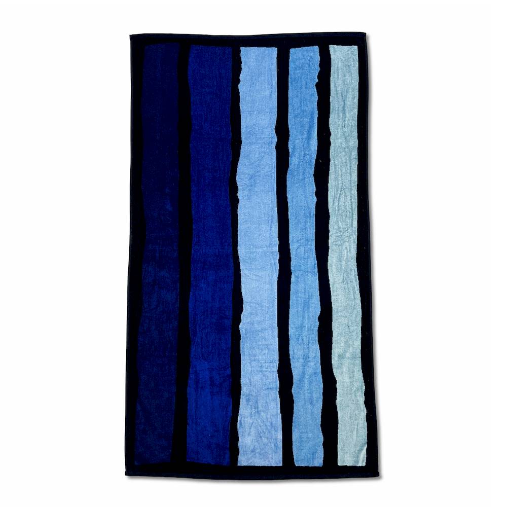 Telo mare spugna Rhu sfumato blu 90 x 170 Personalizzato