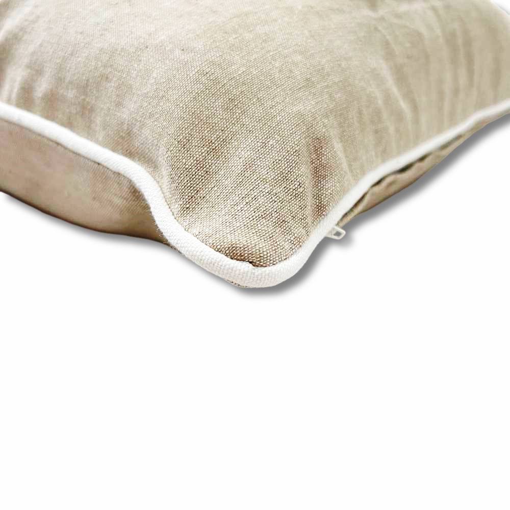 Federa cuscino marea 45 x 45 Corallo panna in rilievo