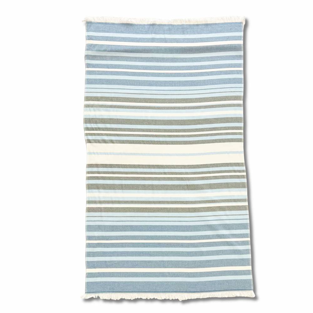 Fouta spugna e tessuto formentera azzurro 90 x 165