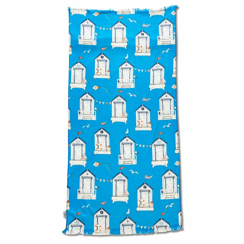 Fouta spugna e tessuto Costa azzurra turchese 90 x 180