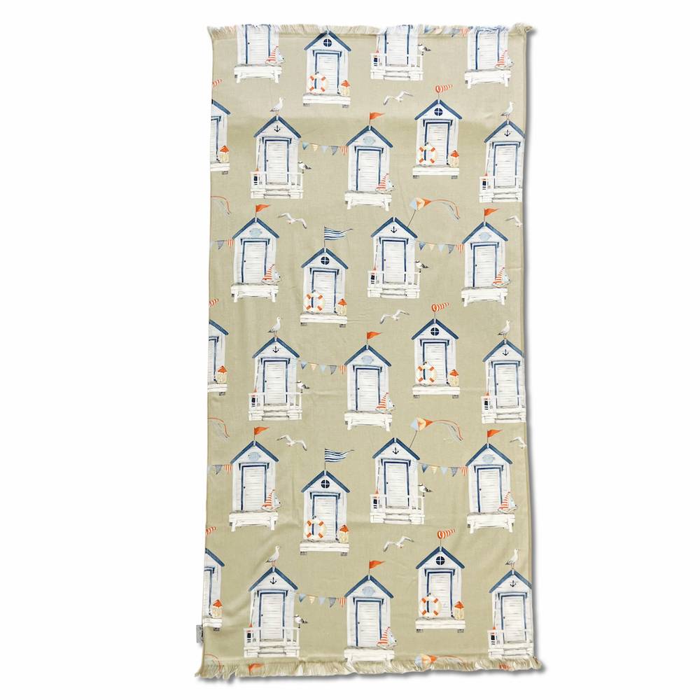 Fouta spugna e tessuto Costa azzurra tortora 90 x 180