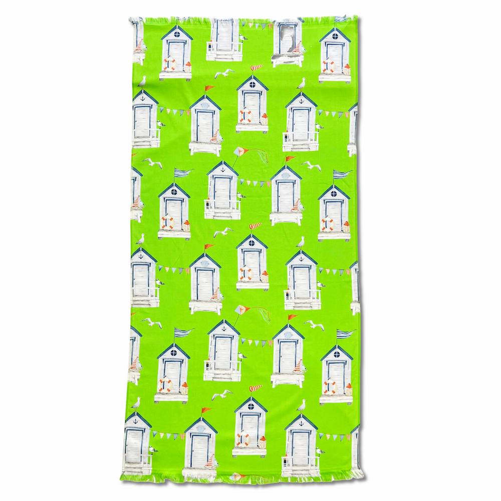 Fouta spugna e tessuto Costa azzurra verde menta 90 x 180