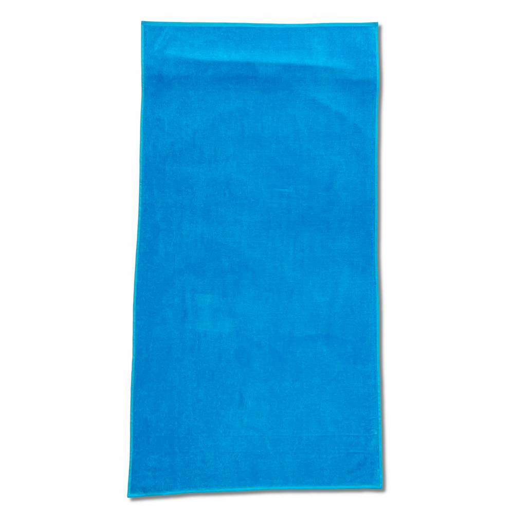 Telo mare spugna Velour Naxos Turchese 90 x 170 Personalizzato