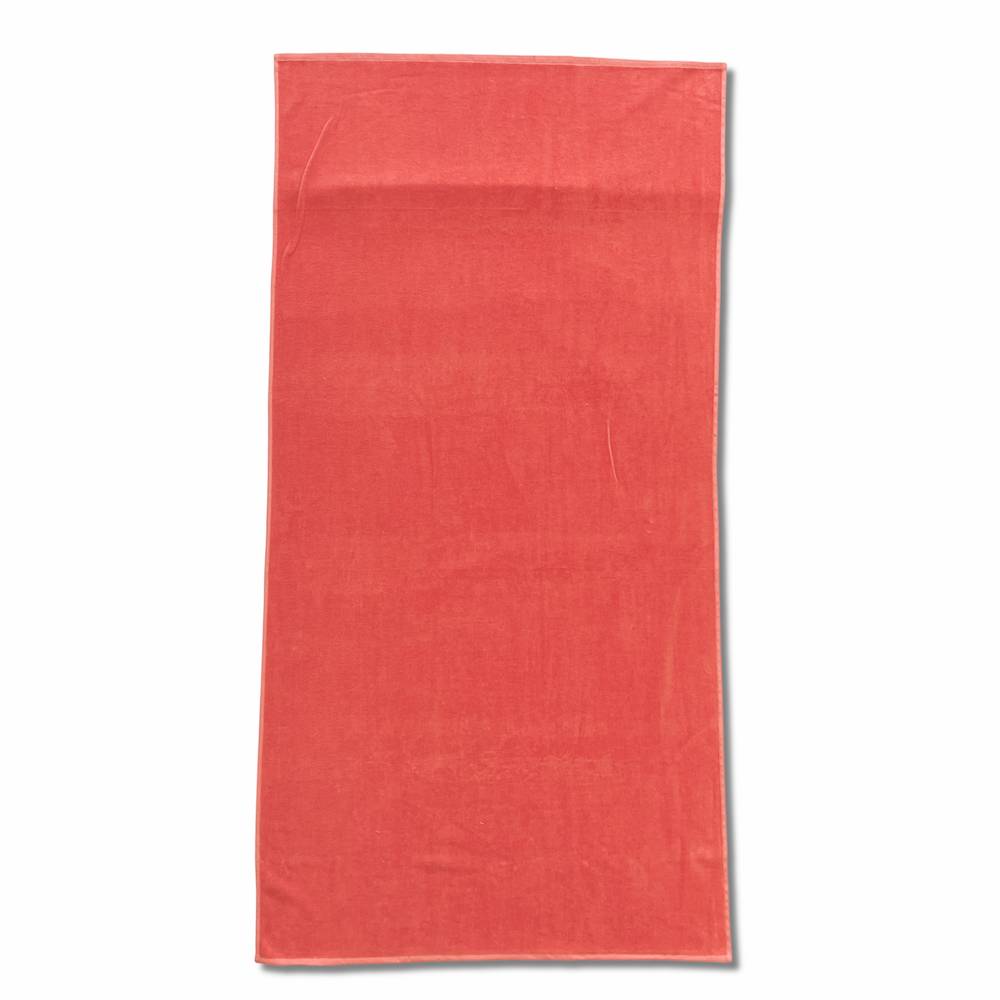 Telo mare spugna Velour Naxos corallo 90 x 170 Personalizzato