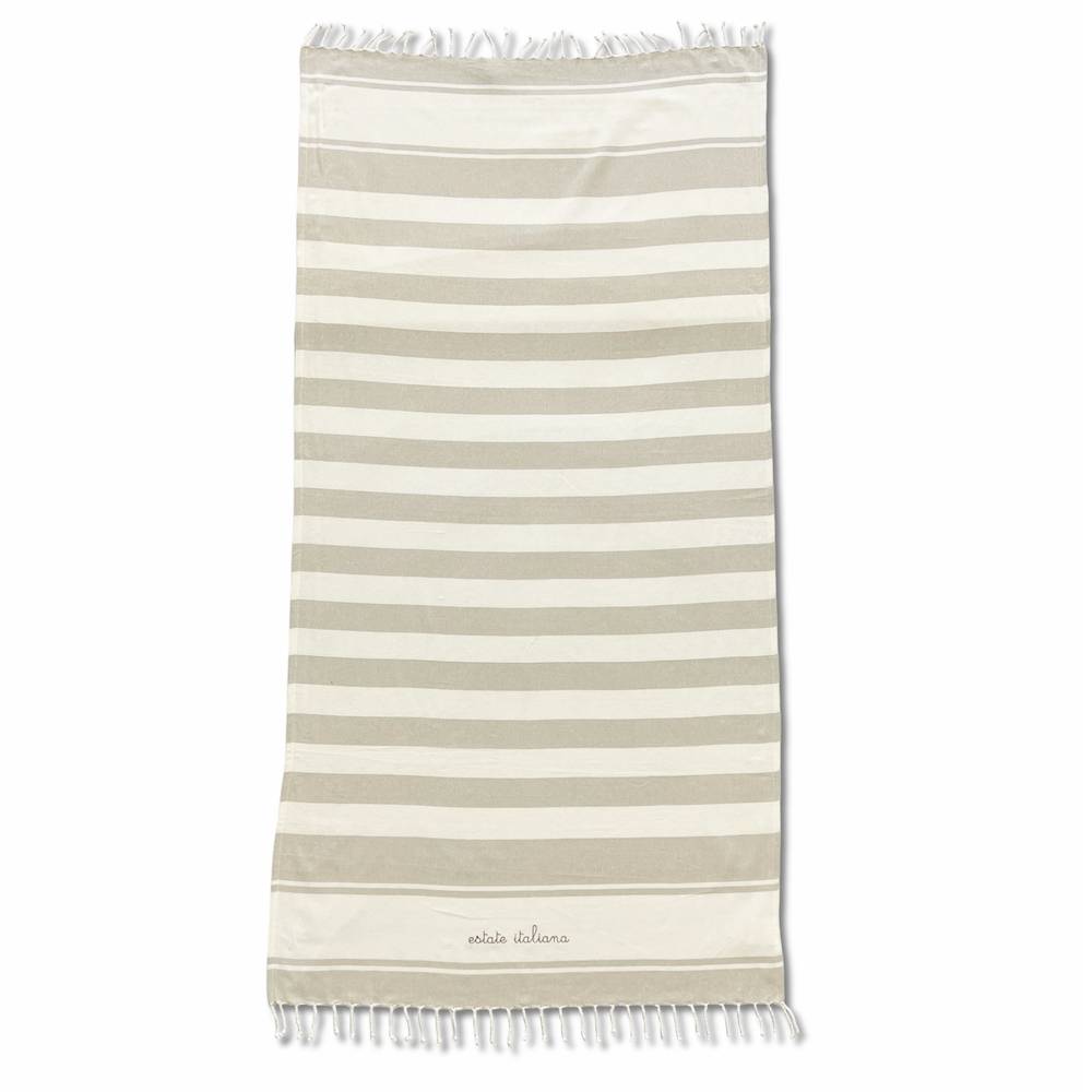 Fouta Telo Mare Versilia beige 100 x 200 Personalizzato