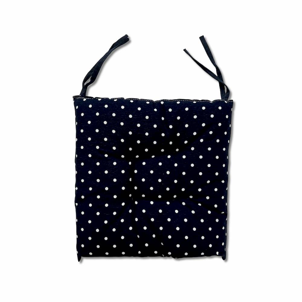 Cuscino per sedia Pois blu