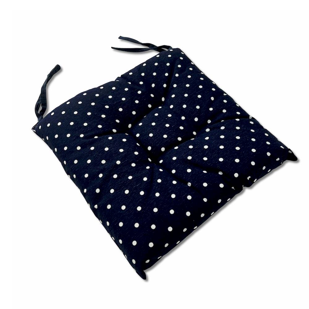 Cuscino per sedia Pois blu