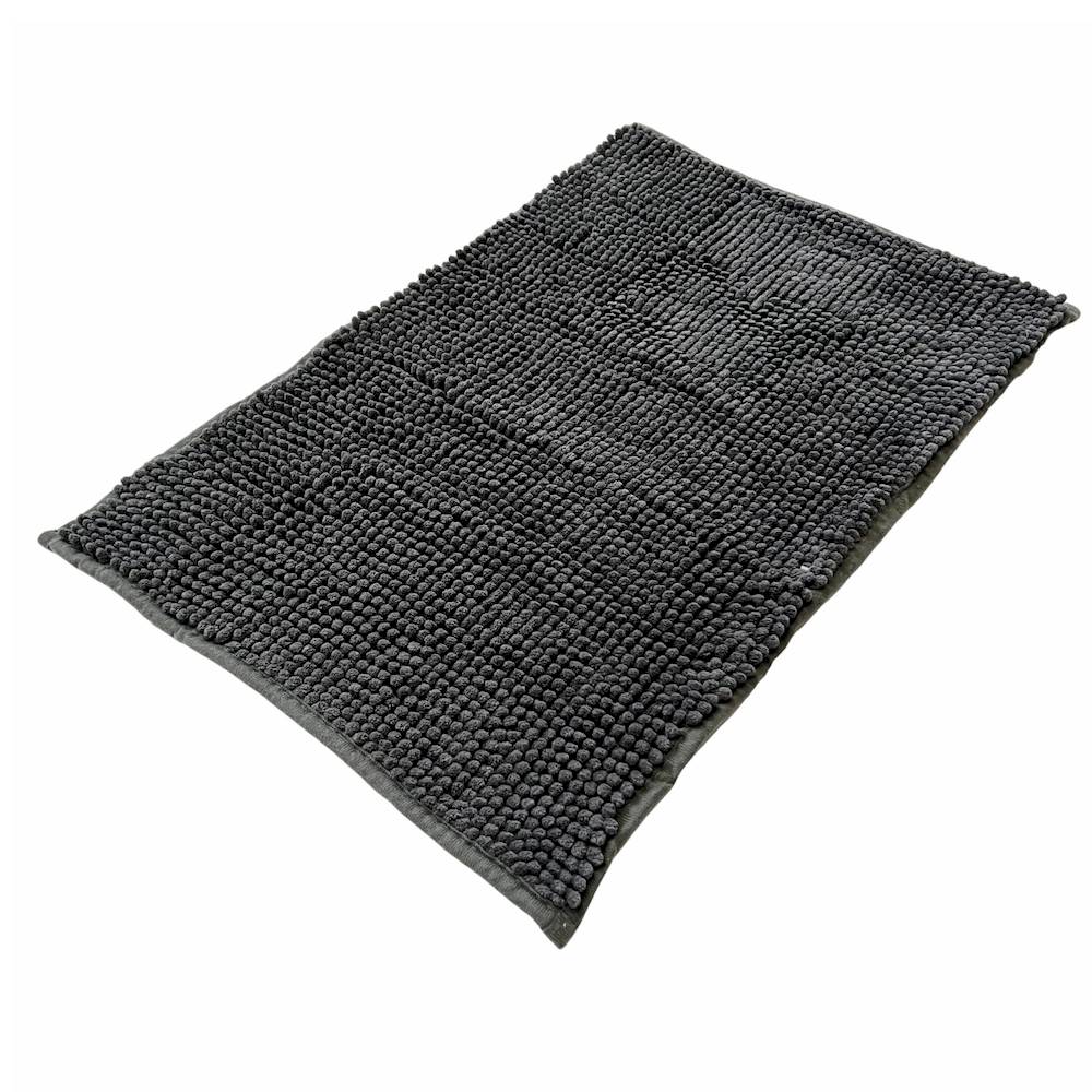 Tappeto antiscivolo Microfibra Enea Grigio fumo 50 x 80