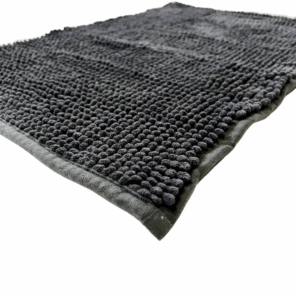 Tappeto antiscivolo Microfibra Enea Grigio fumo 50 x 80