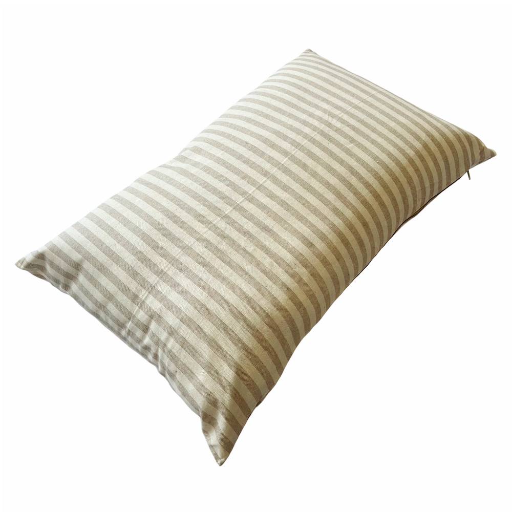 Federa cuscino rettangolare Riga bastoncino tortora 40 x 60