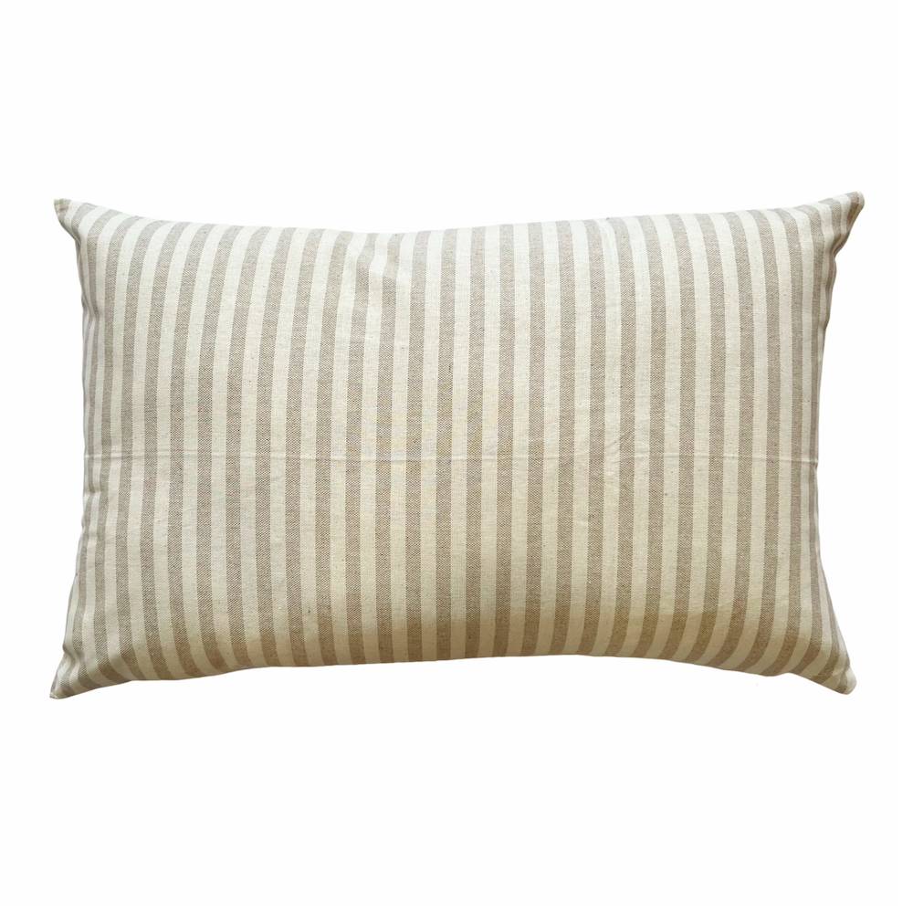 Cuscino imbottito rettangolare Riga bastoncino tortora 40 x 60