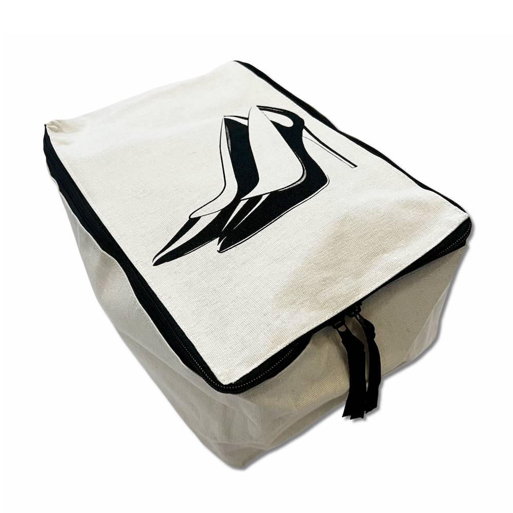 Custodia porta scarpe con cerniera tacchi