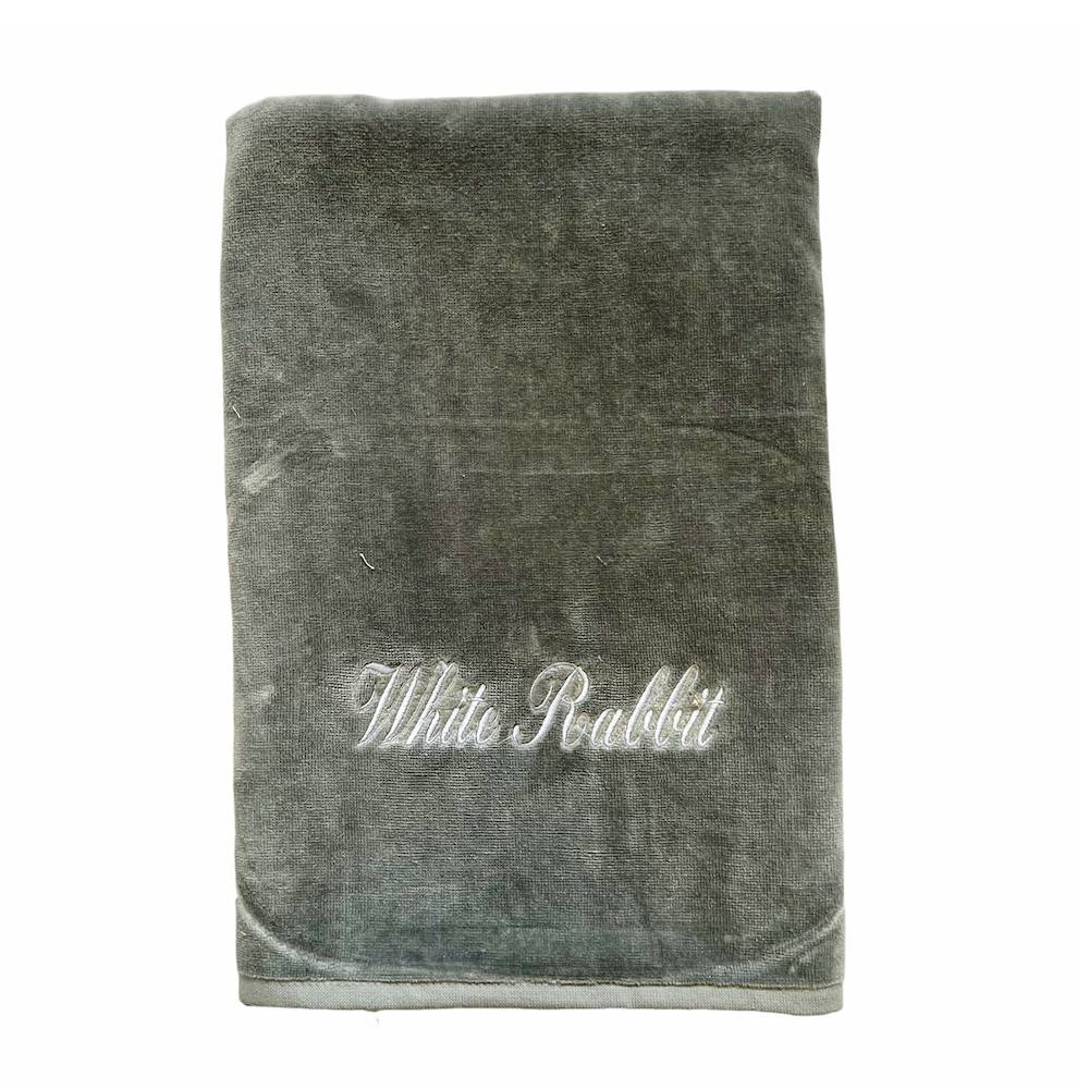 Telo mare spugna Velour Naxos Grigio 90 x 170 Personalizzato