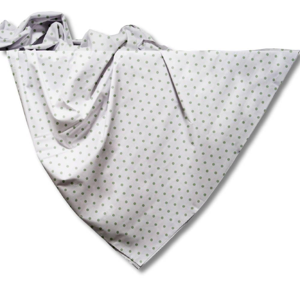 Copritutto Foulard cotone leggero manhattan pois verde 170 x 295