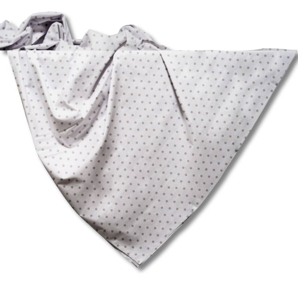 Copritutto Foulard cotone leggero manhattan pois tortora 170 x 295