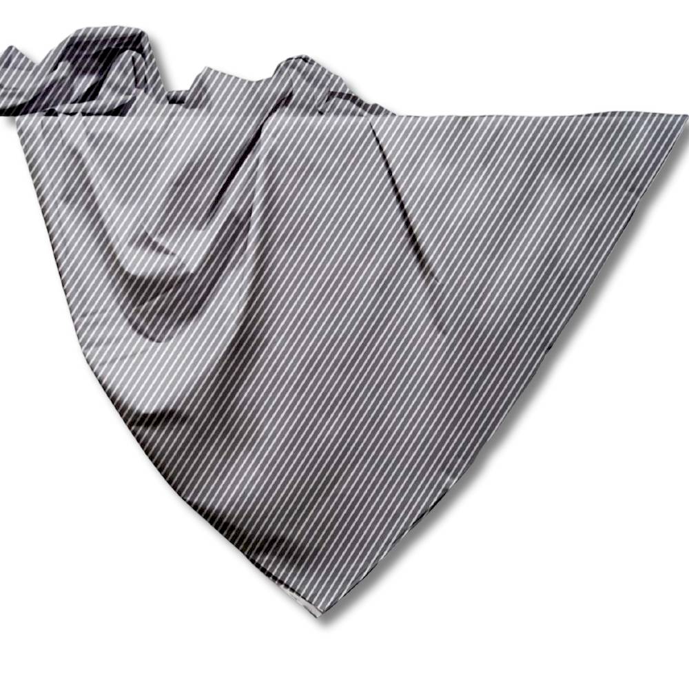 Copritutto Foulard cotone leggero Manhattan riga grigio 260 x 280