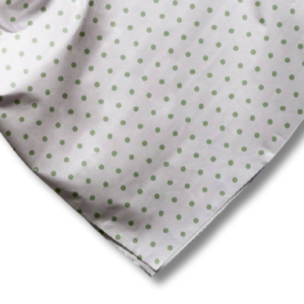 Copritutto Foulard cotone leggero manhattan pois verde 260 x 280