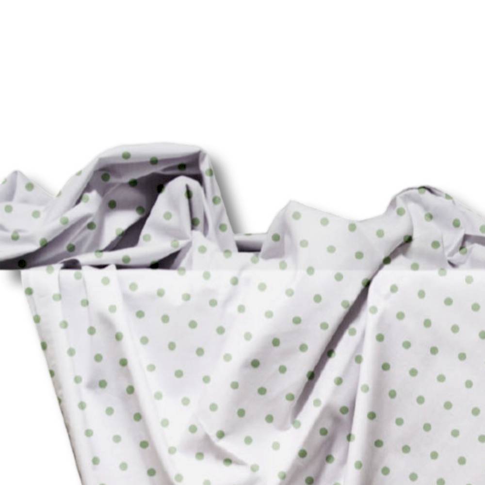 Copritutto Foulard cotone leggero manhattan pois verde 260 x 280