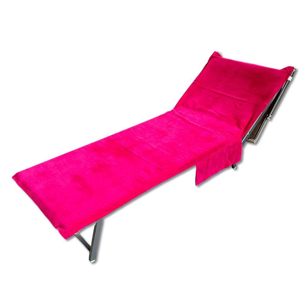 Telo mare per lettino in spugna naxos fuxia 70 x 190 Personalizzato