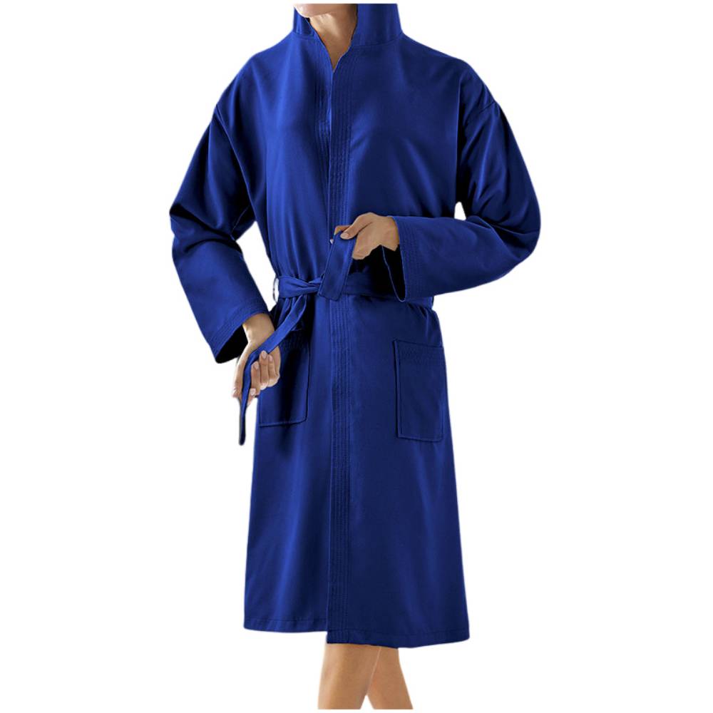 Accappatoio in Microfibra Blu Personalizzato