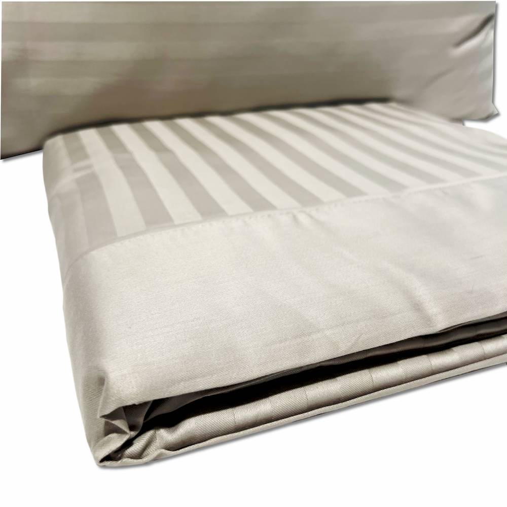 Completo lenzuola Hotel Venezia Raso di cotone tortora matrimoniale