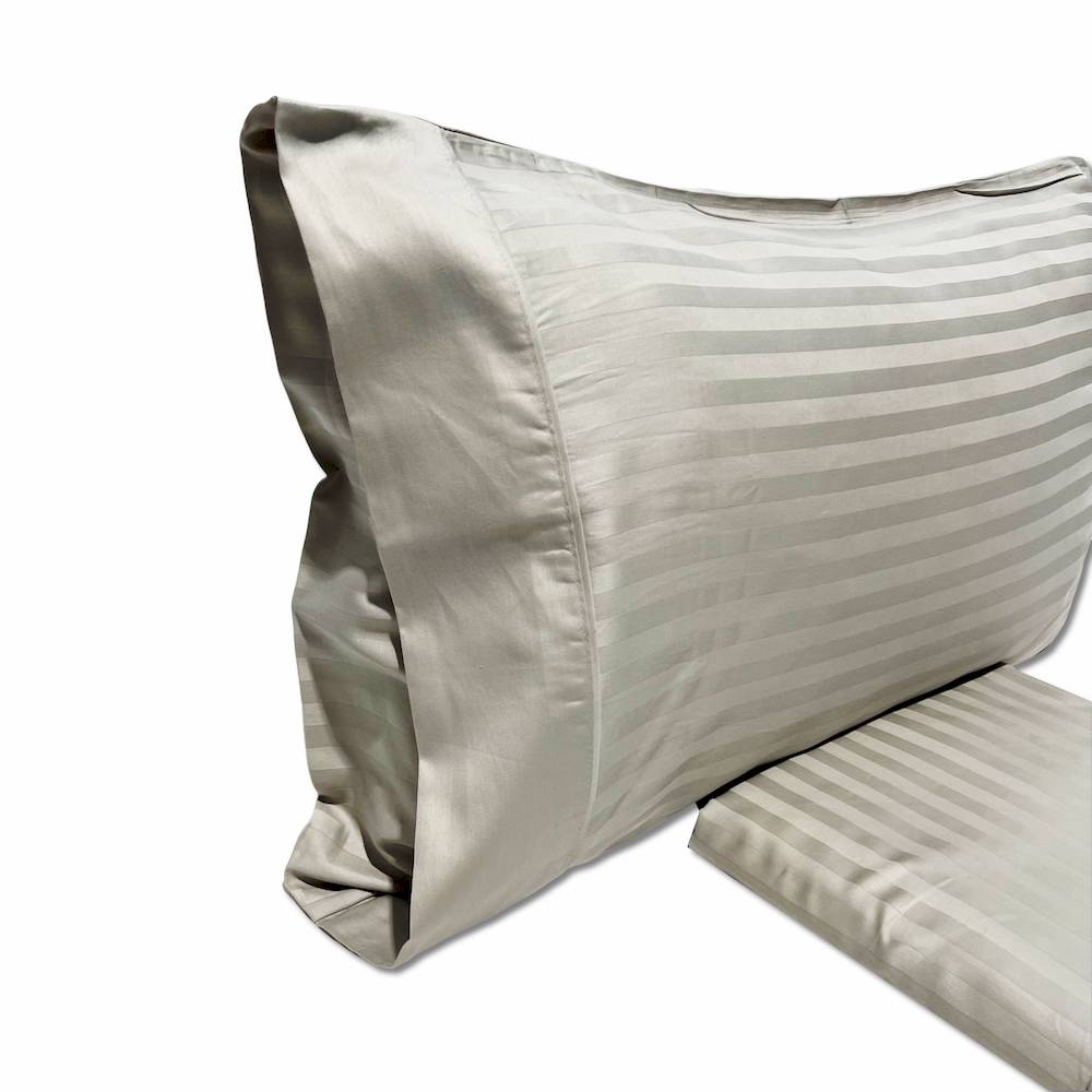 Completo lenzuola Hotel Venezia Raso di cotone tortora matrimoniale