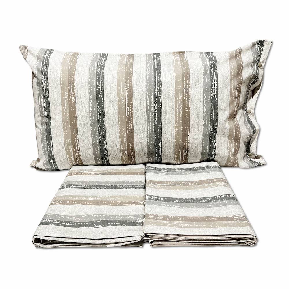 Parure copripiumino Riga graffiti tortora Matrimoniale