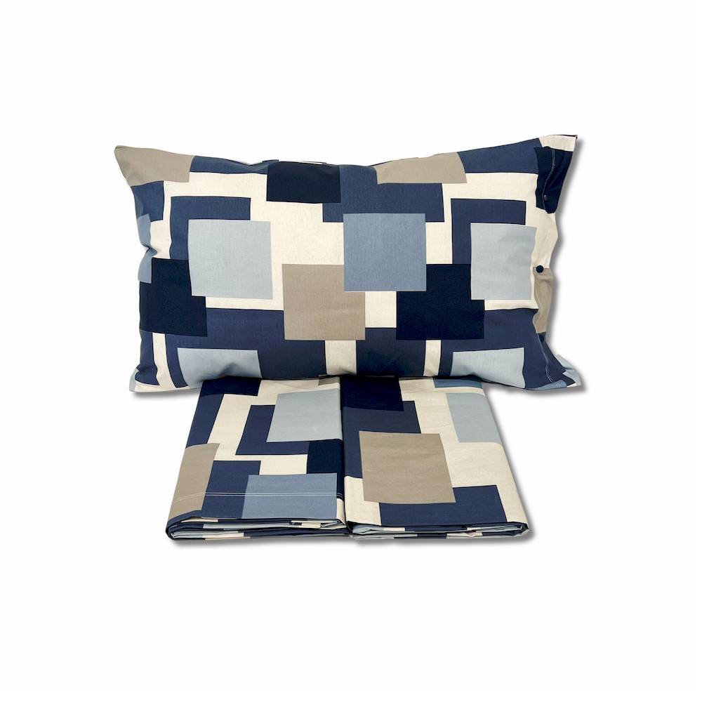 Parure copripiumino City azzurro matrimoniale