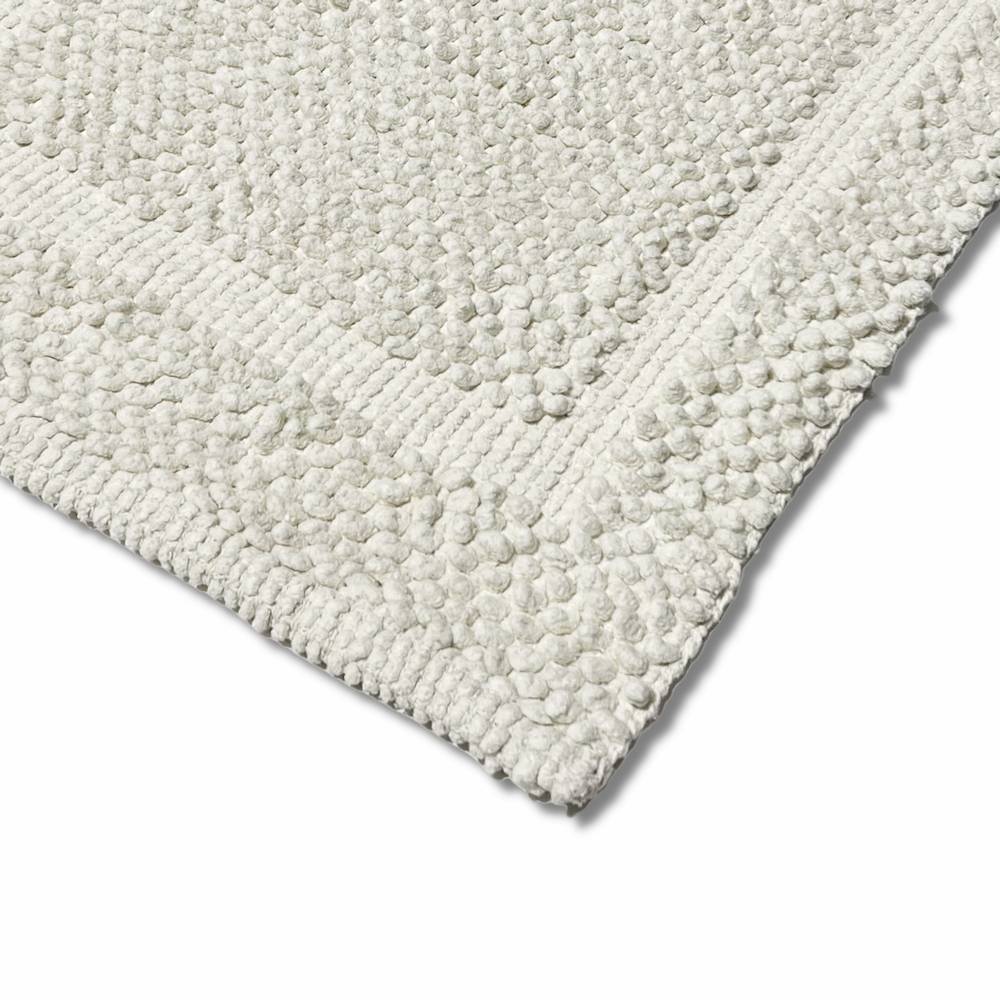 Tappeto pop corn in rilievo bianco 50 x 80