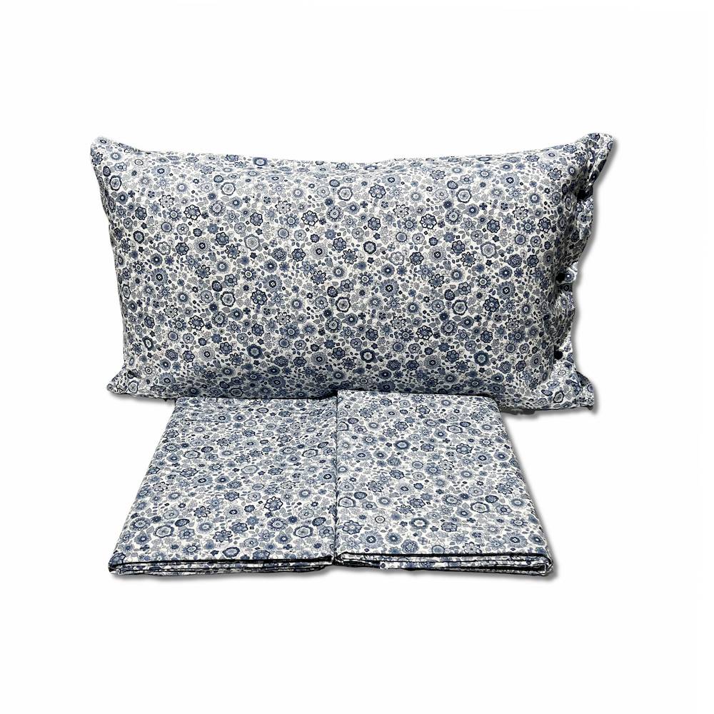 Completo Lenzuola Mary azzurre matrimoniale