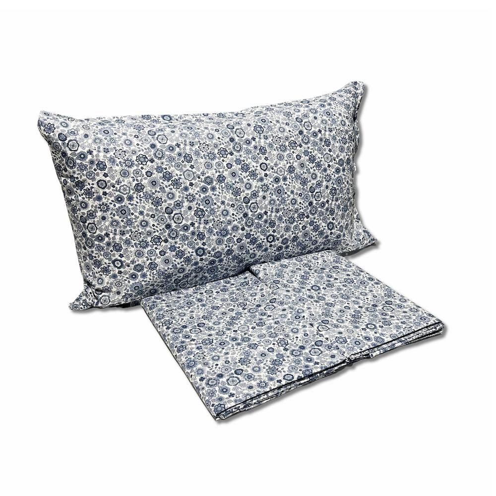 Completo Lenzuola Mary azzurre matrimoniale