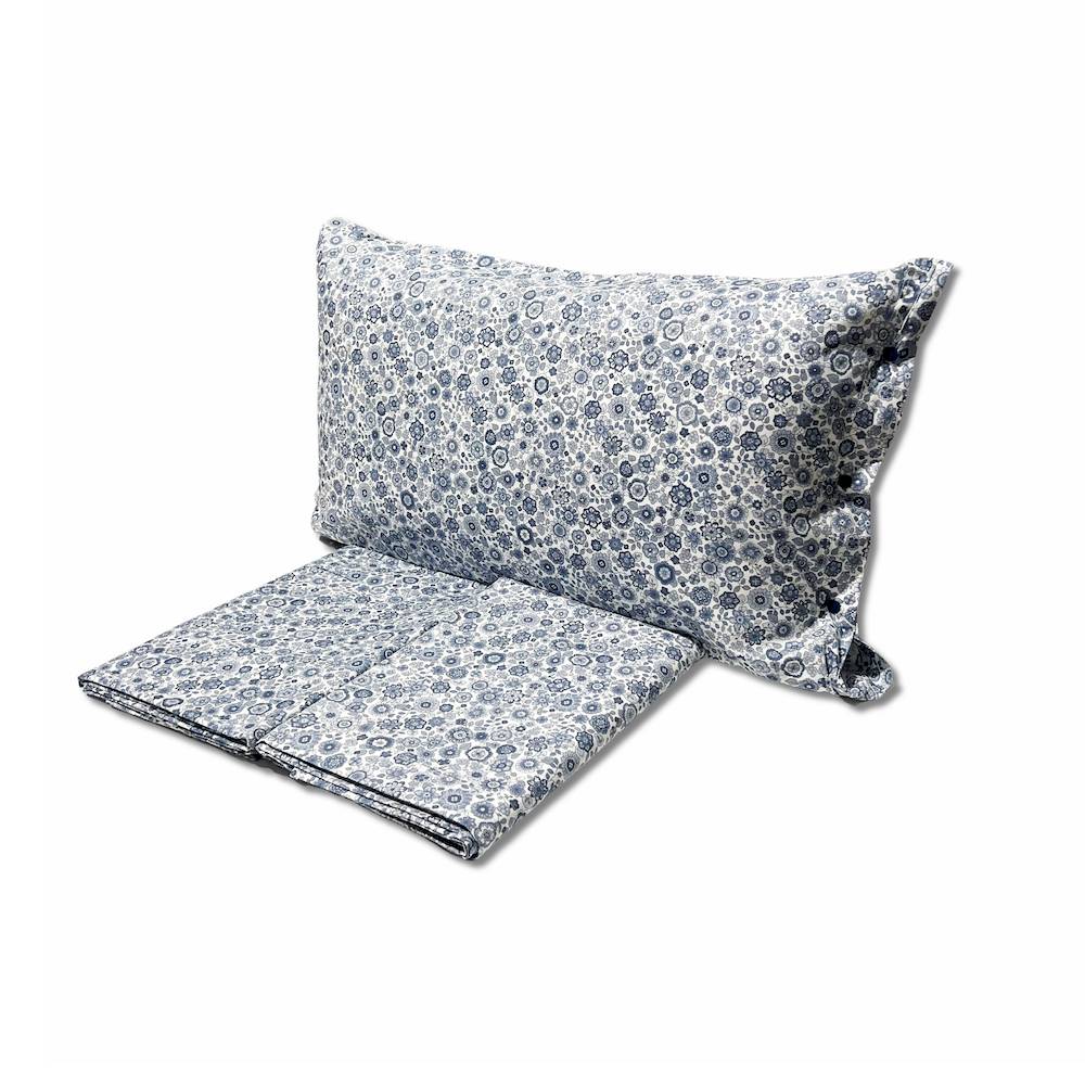 Completo Lenzuola Mary azzurre matrimoniale