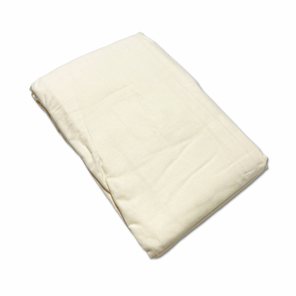 Lenzuolo in flanella da sotto con angoli panna singolo