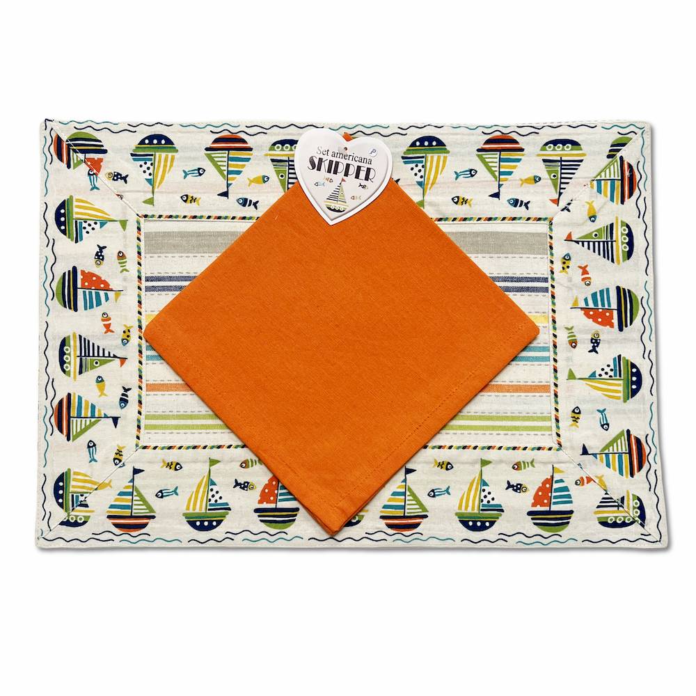 Tovaglietta Americana Mare Skipper Personalizzata