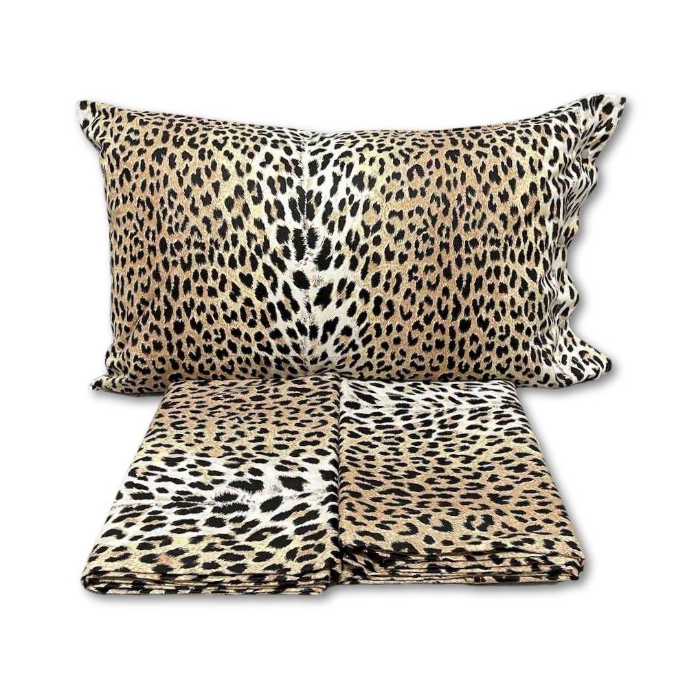Completo Lenzuola Animalie Leopardato matrimoniale