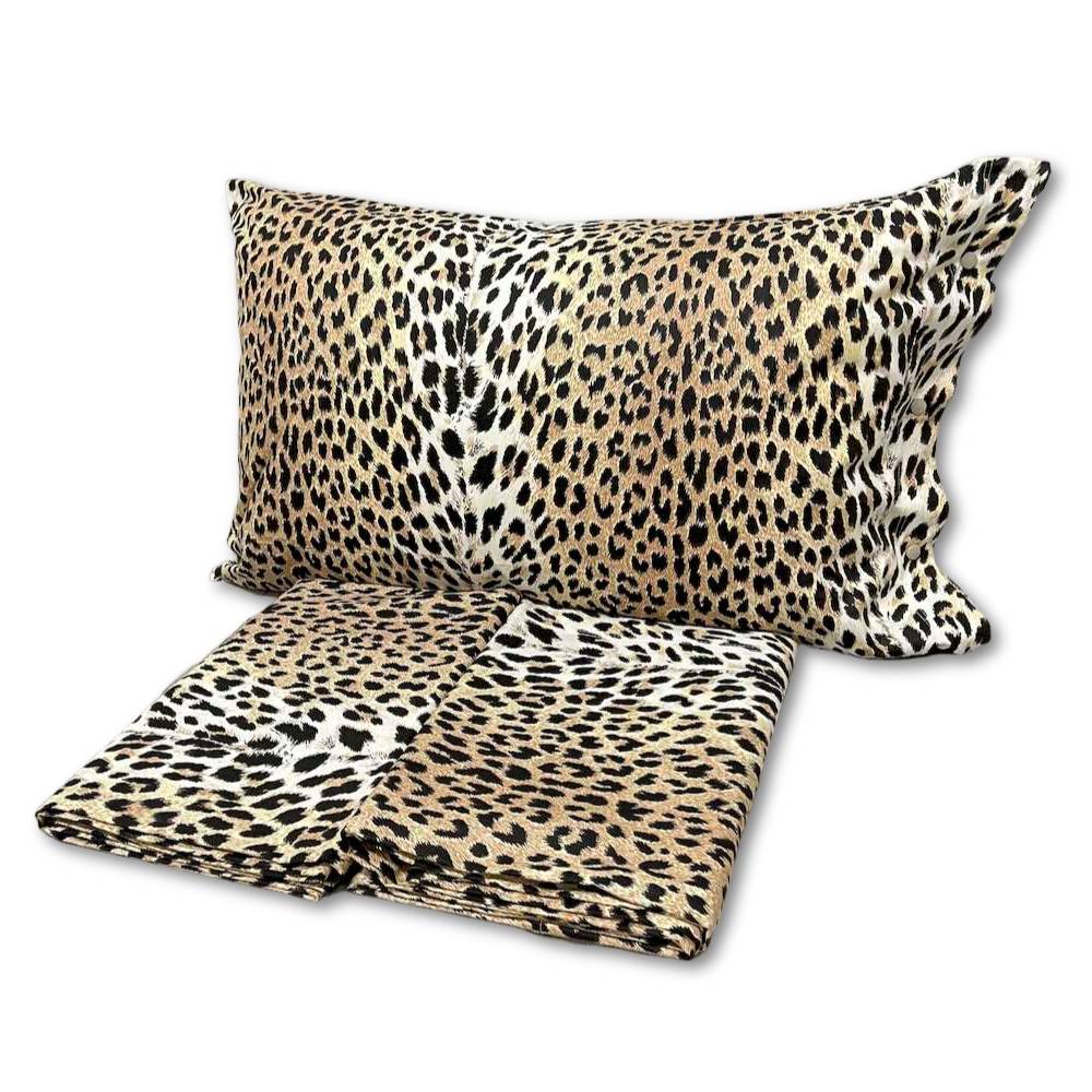 Completo Lenzuola Animalie Leopardato matrimoniale