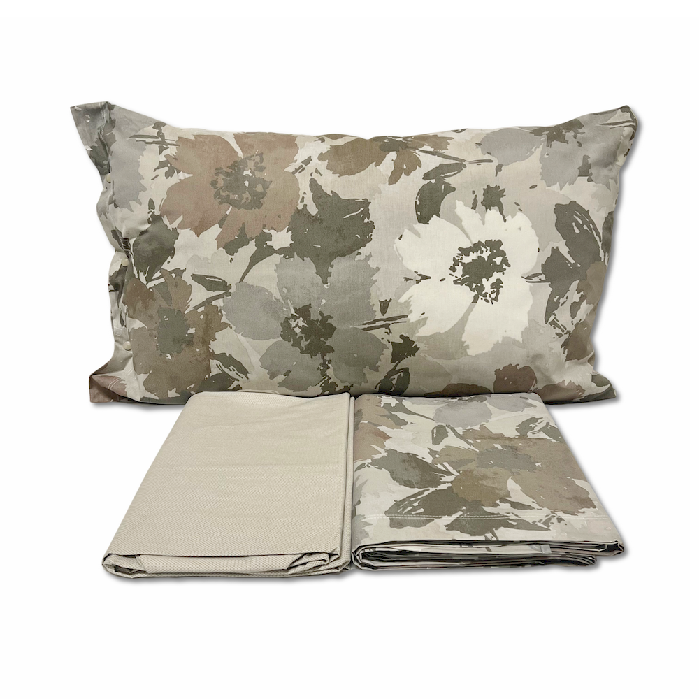 Parure copripiumino Kim tortora piazza e mezzo