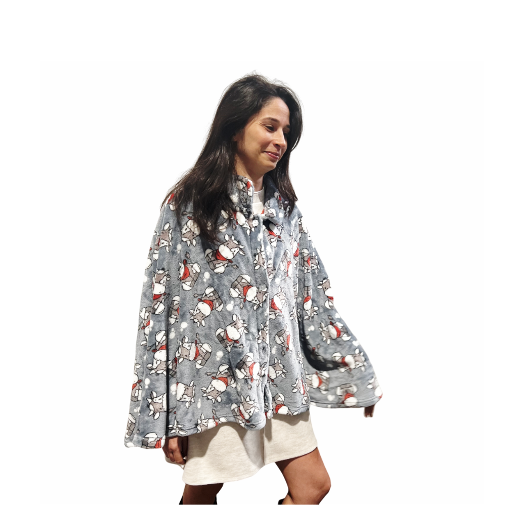 Mantella - Poncho stampa Mucca