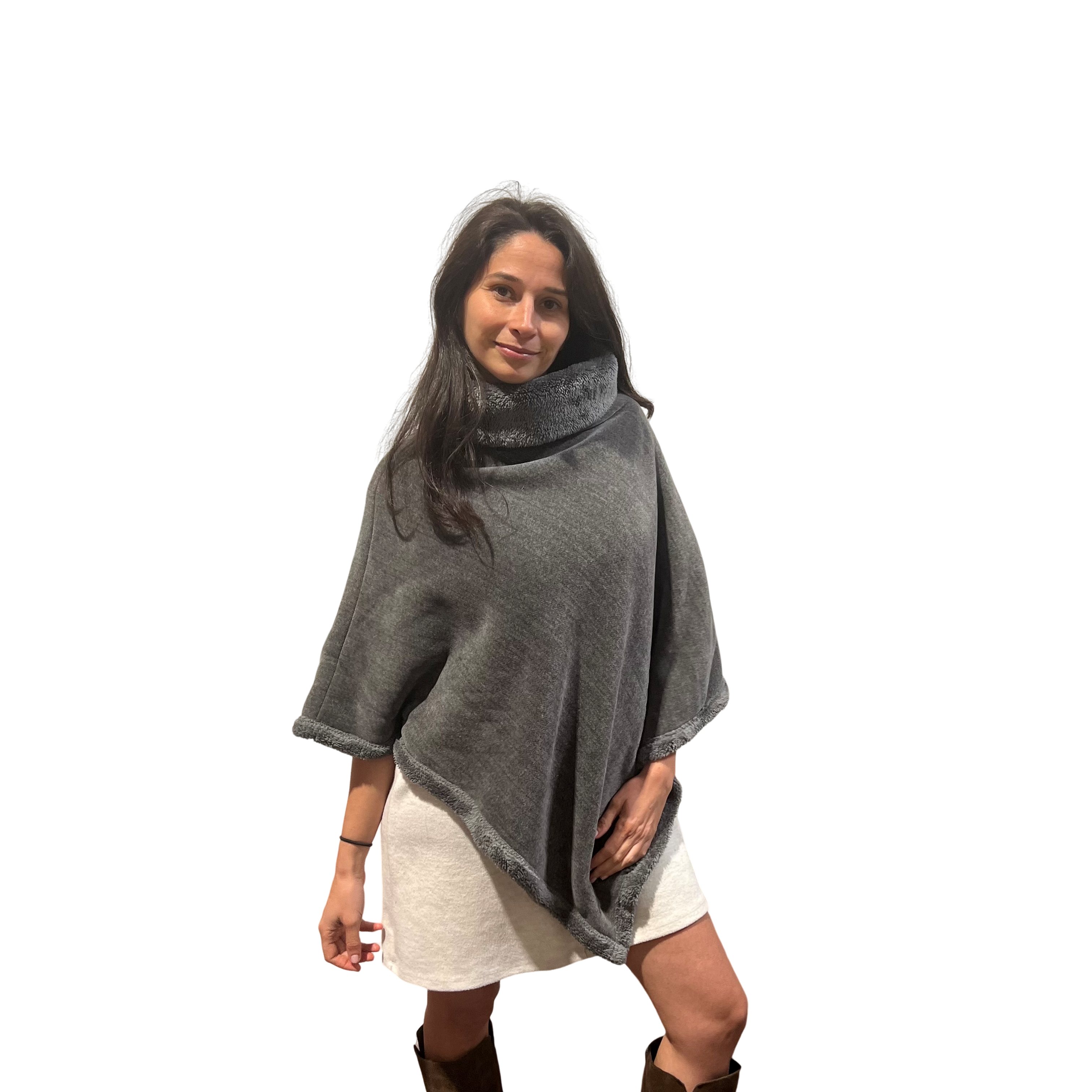 Mantella - Poncho Aury grigio