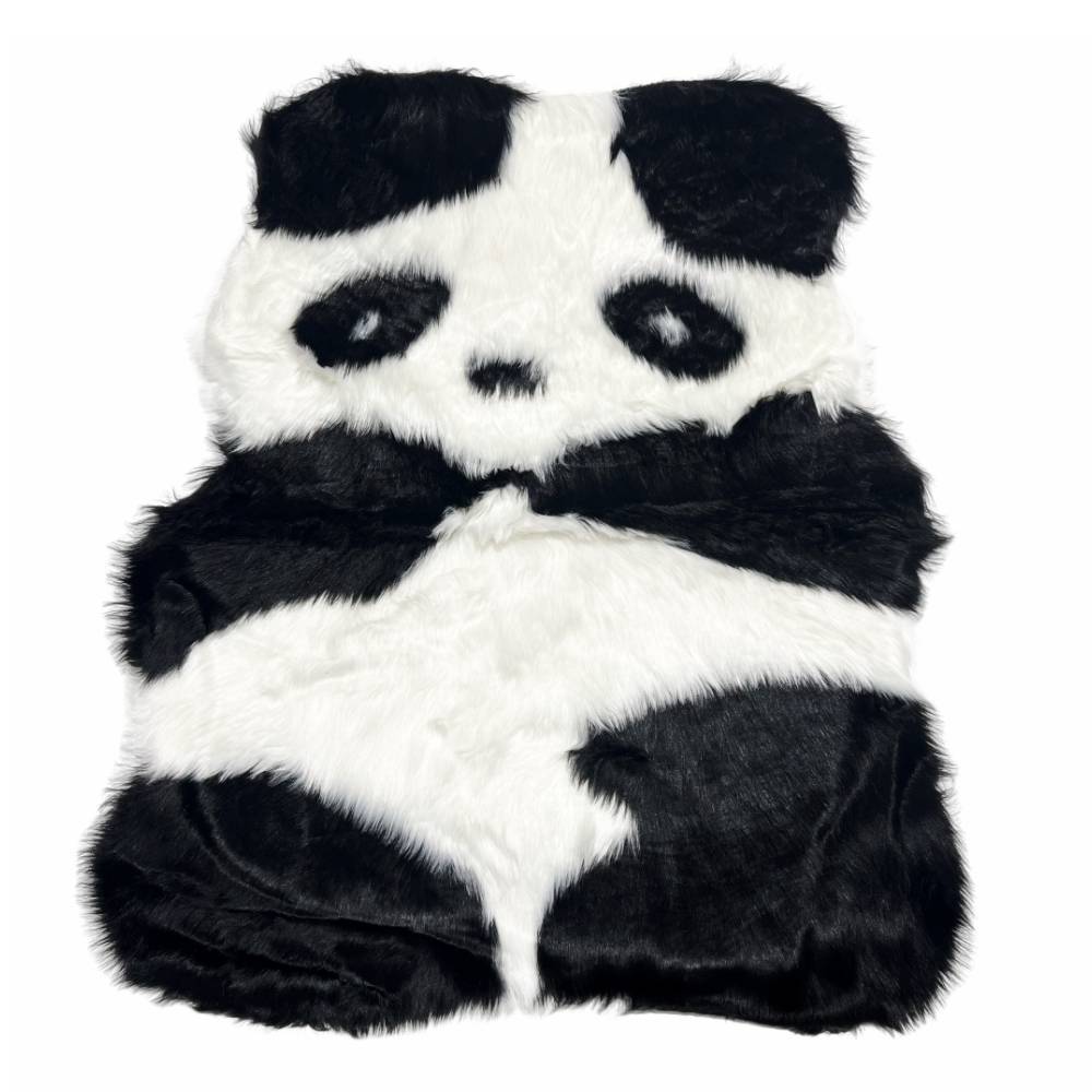 Tappeto pelliccia ecologica Panda 80 x 90